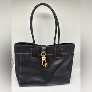 Dooney & Bourke Black Florentine Leather Large Amelie Large